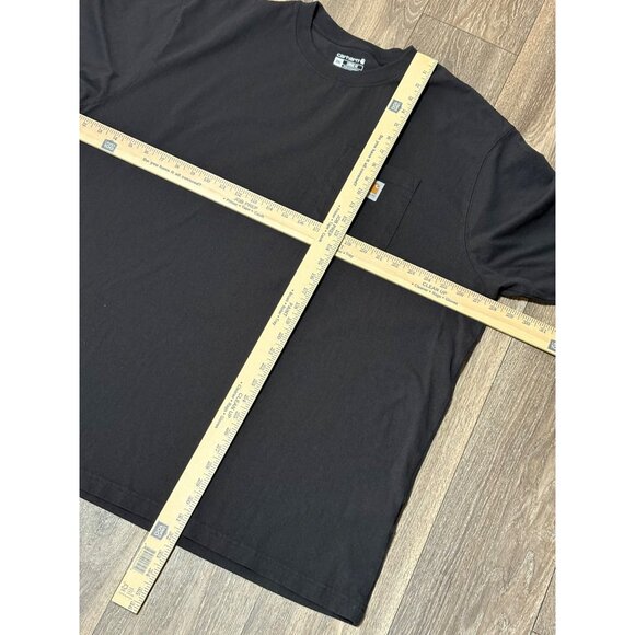 CARHARTT LOOSE FIT MENS PLUS SIZE BIG & TALL 2XL BLACK SHIRT LONG SLEEVE POCKET - Picture 4 of 8